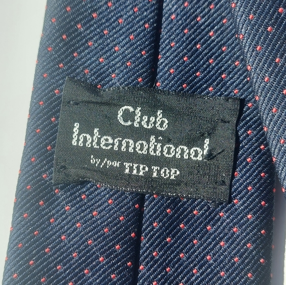 Red Dotted Black but with slight dark blue undertones Tie Size (OS) - Picture 2 of 3